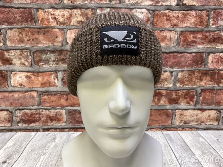 Шапка докер Bad Boy коричневый/черный