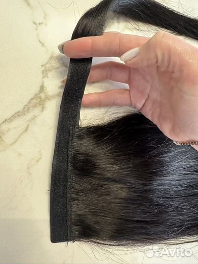 Волосы натуральные хвост (шиньон)