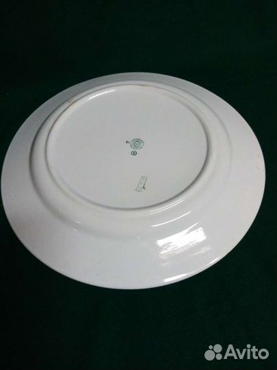 Блюда розовые буди 50е, Конаково синее