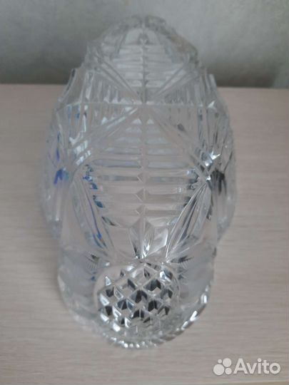 Хрустальная ваза ладья СССР
