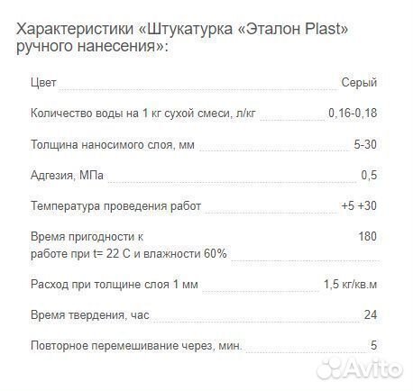 Штукатурка Эталон Plast, 25кг