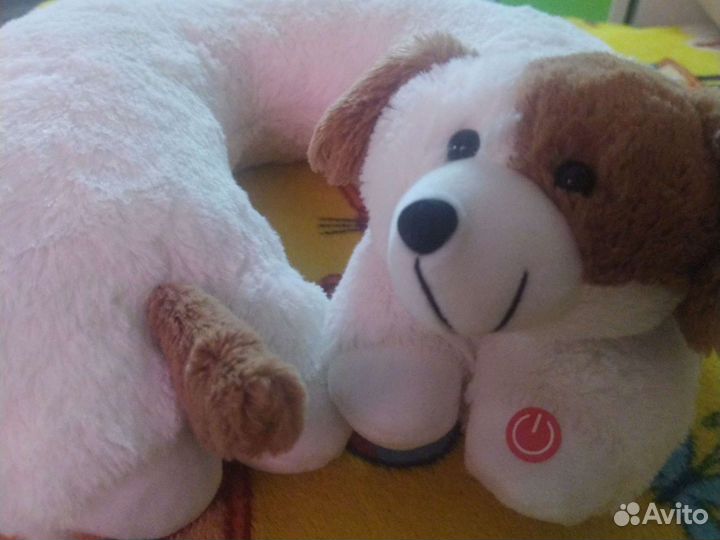 Собака дорожная подушка с вибромассажем