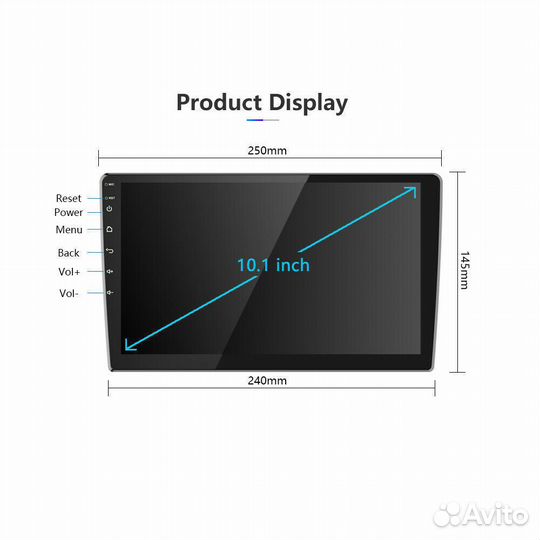 Магнитола 2 din android 7 дюймов 2/32 гб.+камера