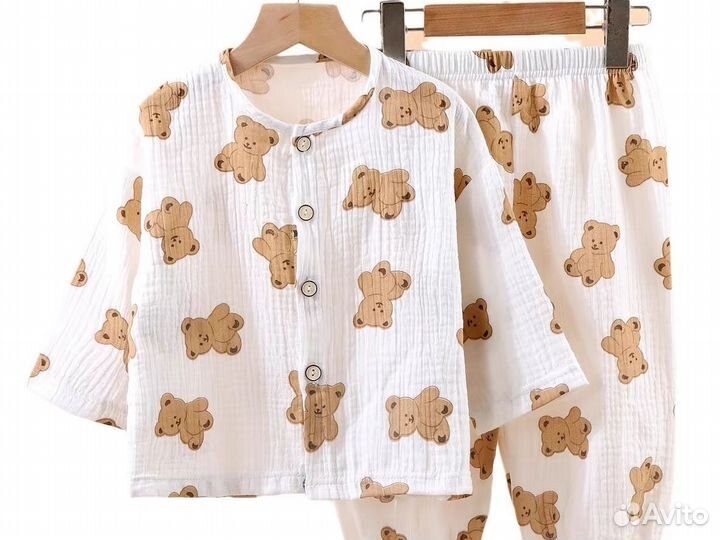 Пижама детская муслиновая 92 104 110 новая