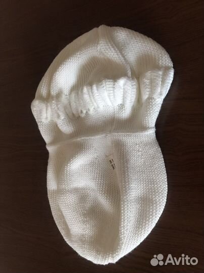 Берет женский новый белый полушерстяной