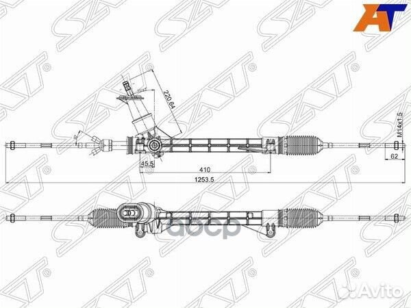 Рейка рулевая VW polo 10- LHD ST-6RU 423 057 K Sat