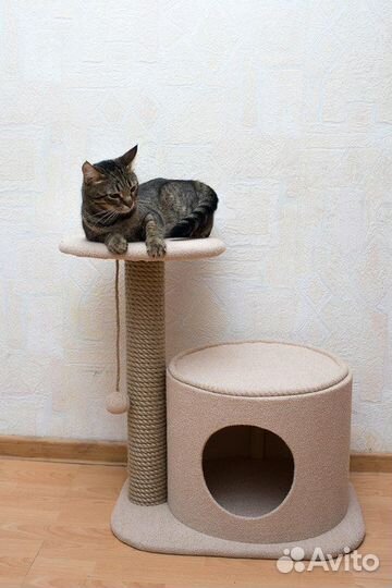 Домик для кошки + когтеточка с лежанкой