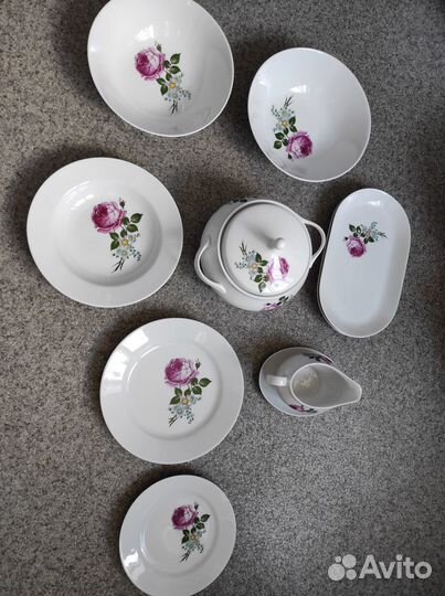 Столовый сервиз гдр новый в упаковке завода 6 перс