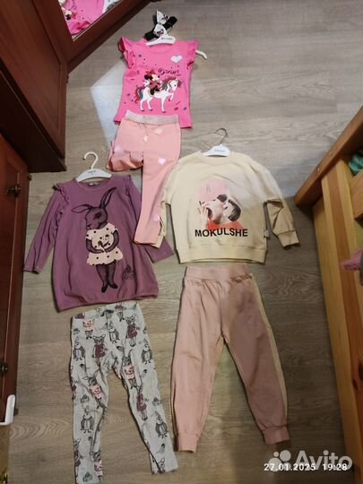 Детская одежда для девочек пакетом 98 104