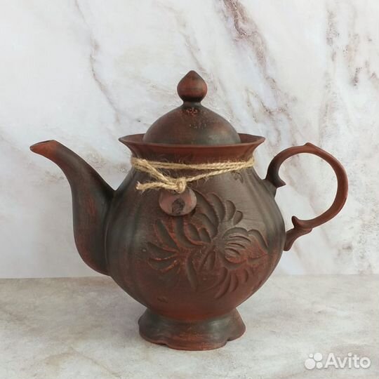 Заварочный чайник керамический глиняный
