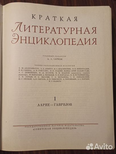 Краткая литературная энциклопедия 9 т