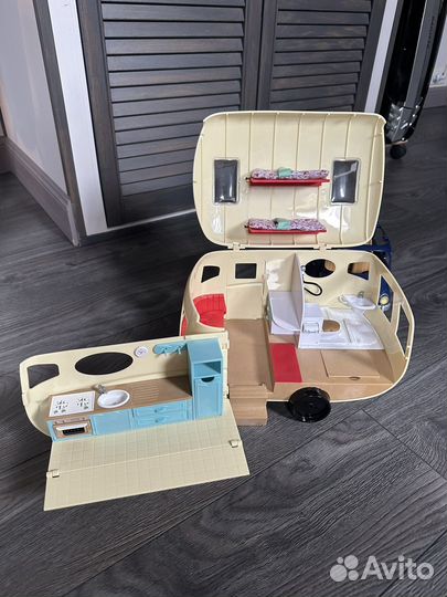 Sylvanian families машина с прицепом