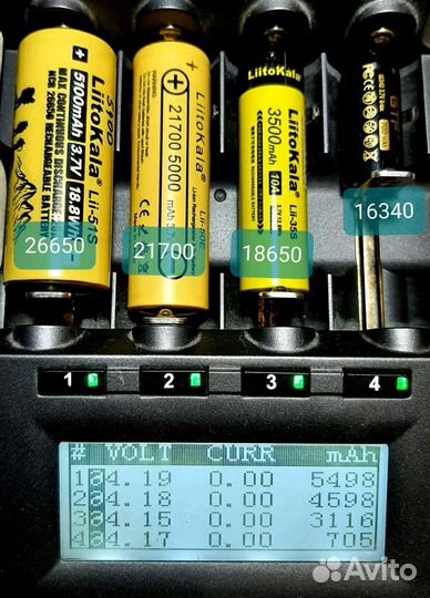 Проверенные аккумуляторы 26650 21700 18650 16340