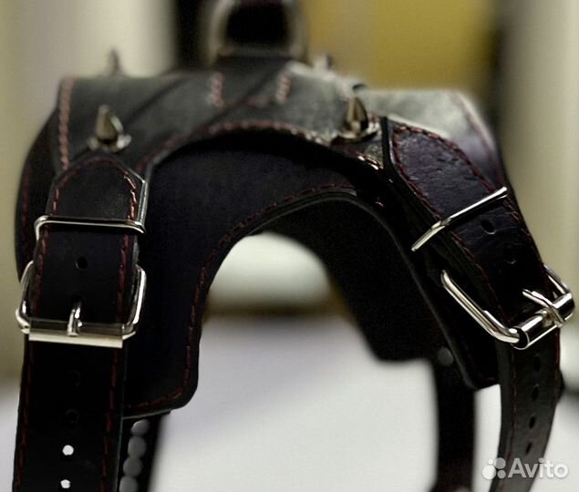 Шлейка для собаки, из кожи, ручной работы