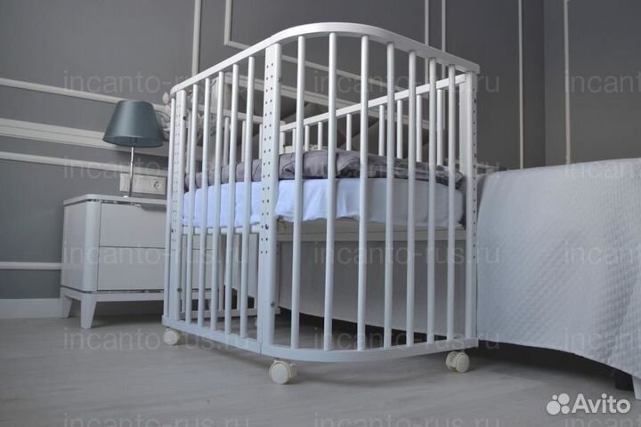 Приставная кроватка Incanto Leeloo белая