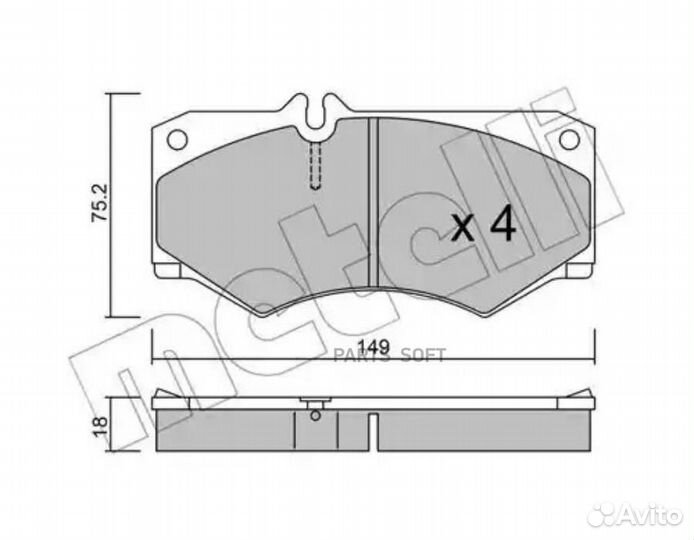 Metelli 22-0014-0 Колодки торм.пер