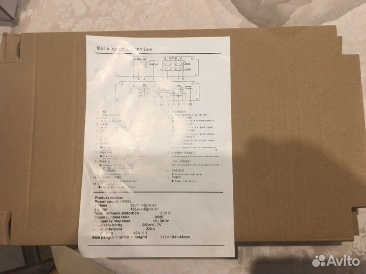 Автомобильный усилитель 4 канала