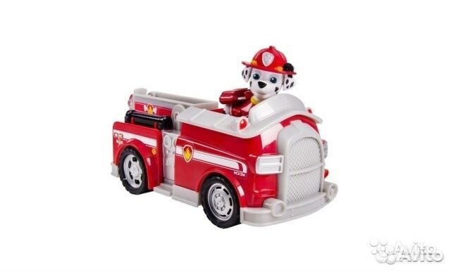 Щенок Маршал на пожарной машине на батар, инерц