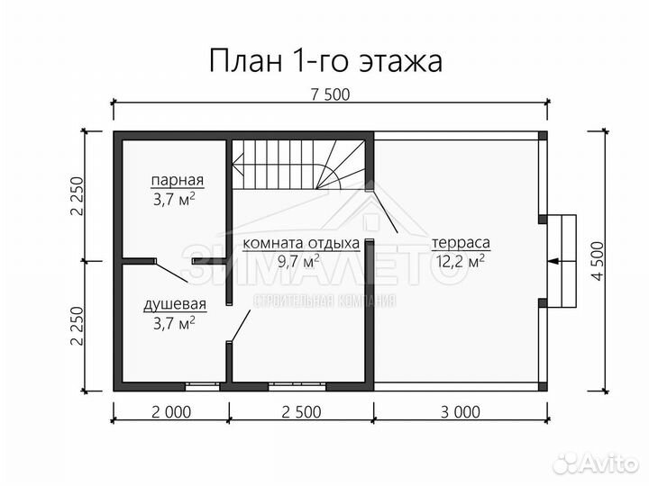 Баня каркасная под ключ