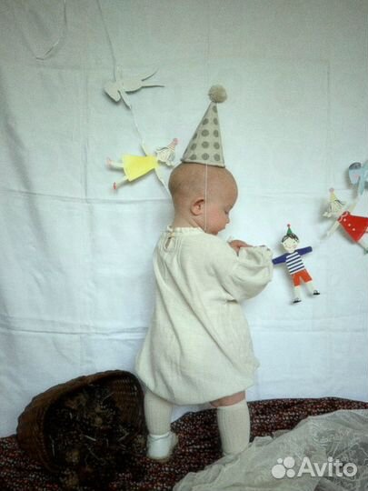 Льняной колпак детский