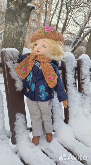 Текстильная интерьерная кукла Аленка