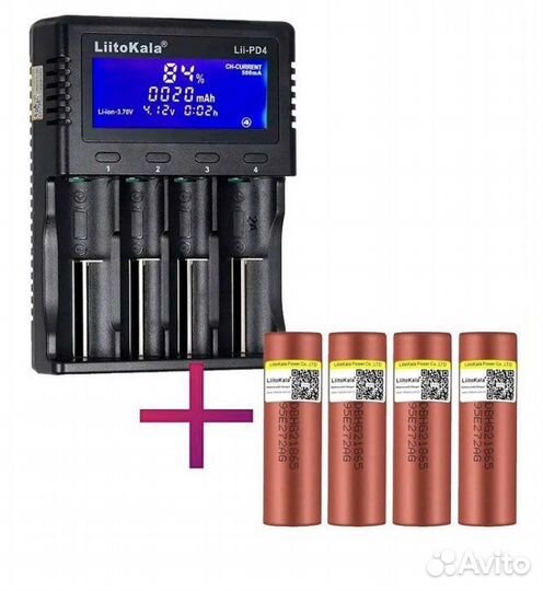Акб NG 2 18650 3000 mAh (4 шт) + З/У Lii-PD4