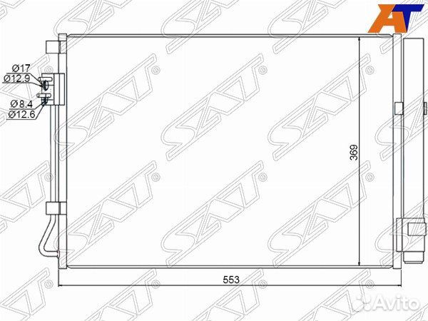 Радиатор кондиционера hyundai accent