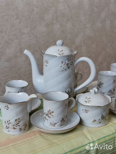 Кофейный сервиз гдр (freiberger porzellan)