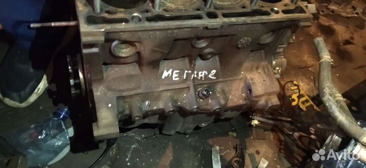 Шорт блок 1.6 бензин Рено меган 2 к4м