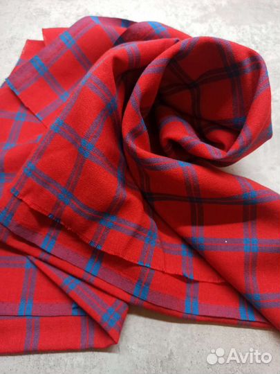 Ткань яркая плательная полу шерсть СССР