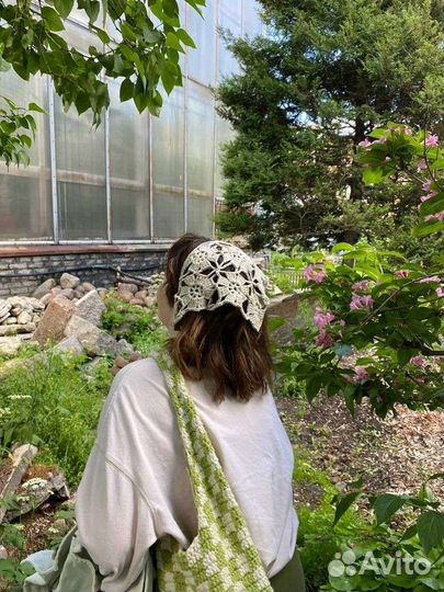 Бандана косынка вязанная