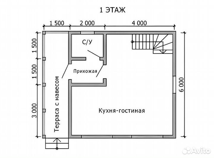 Каркасный дом 72 кв.м. с мансардой и балконом