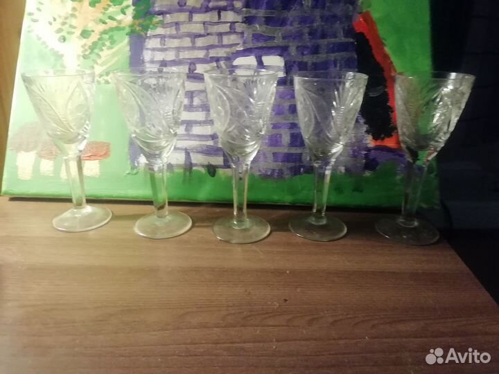 Рюмки на ножках 5шт