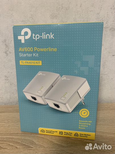 Комплект адаптеров Powerline av600 tl-pa4010 kit