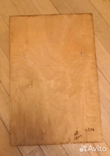 Картина выжжена на дереве