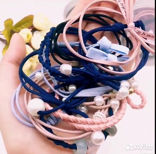 Резинки заколки для волос базовые праздник