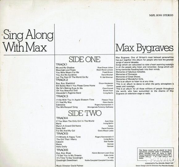 Виниловые пластинки Max Bygraves – Sing Along With