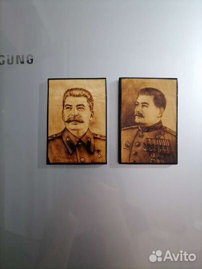 Сталин магнит деревянный