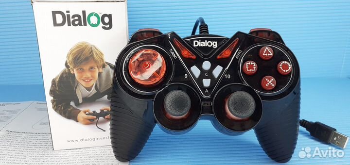 Геймпад Dialog Action Проводной джойстик Вибрация