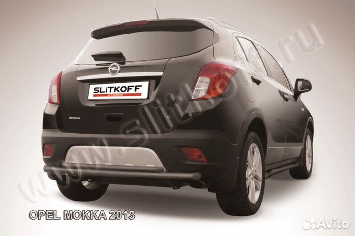 Защита зад.бампера d57+d42 Opel mokka opmok13-010B