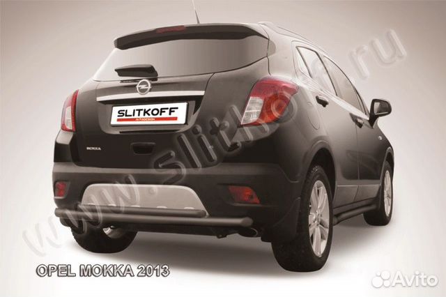 Защита зад.бампера d57+d42 Opel mokka opmok13-010B
