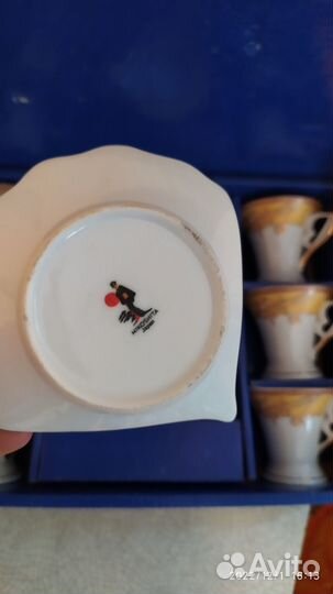 Фарфоровый японский чайный кофейный сервиз