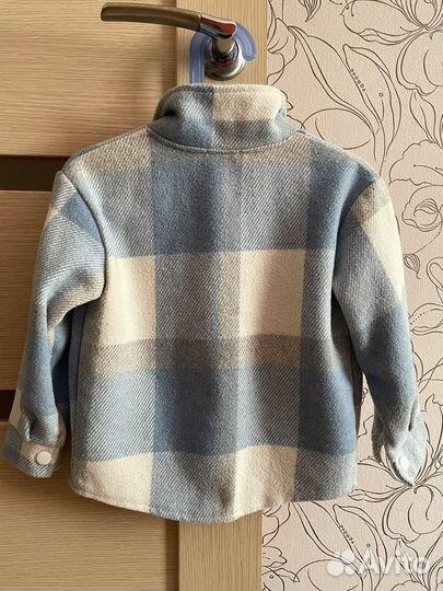 Рубашка теплая в клетку детская 104-110