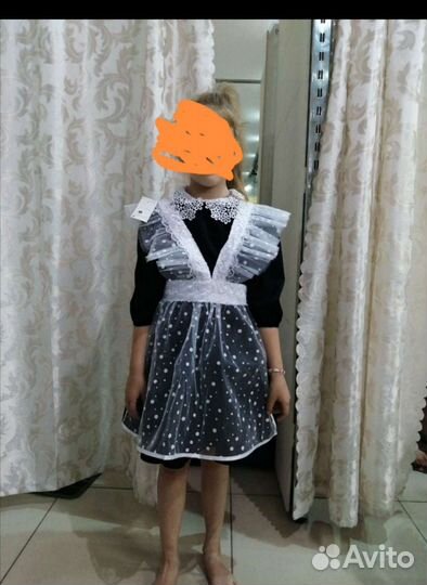 Белый школьный фартук