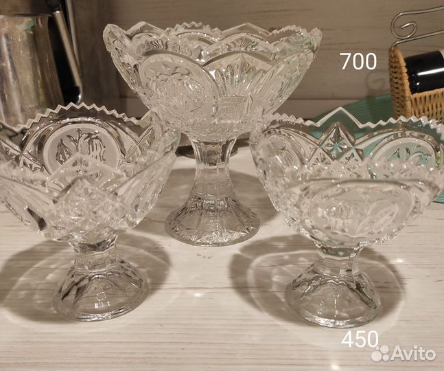 Ваза хрустальная на ножке