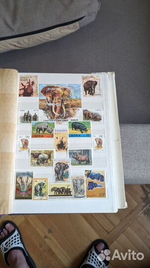 Альбом с марками. Животные