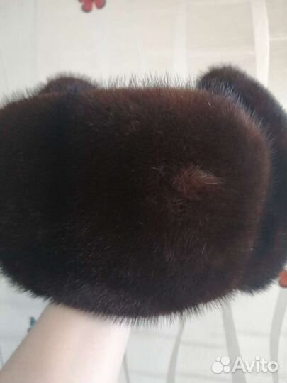 Норковая шапка мужская ушанка