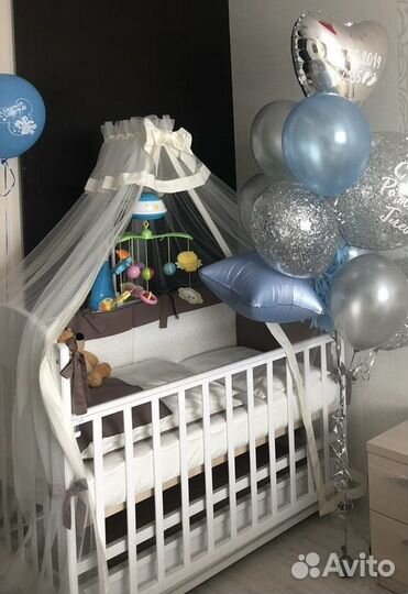 Бортики, балдахин на детскую кроватку