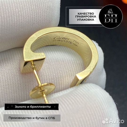 Золотые серьги Cartier Love