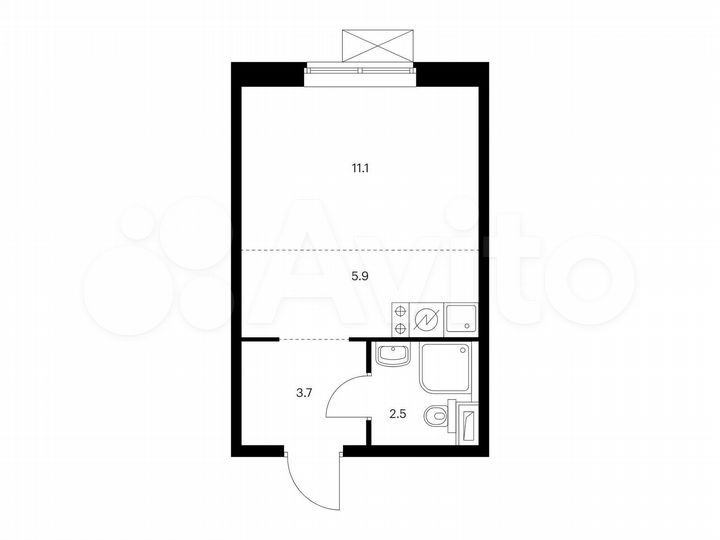 Квартира-студия, 23,2 м², 16/17 эт.